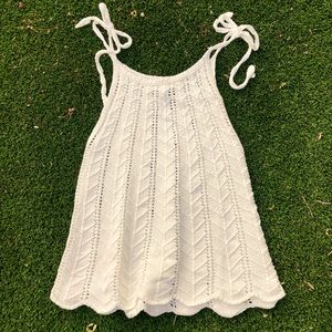 White strap-tie cami